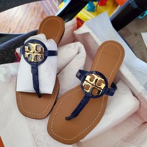 Tory burch MINI MILLER LEATHER THONG Sandals